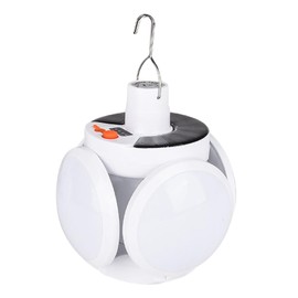 Operitacx Faltbare Solar LED Campinglampe 1Stück Tragbare Wiederaufladbare Zeltlampe für Outdoor Notfälle Solarbetriebenes Licht Kompakt und Leicht für Camping Wandern Angeln