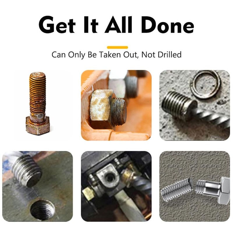 Bestgle 10pcs 1/4" Hex Shank Screw Extractor Set, Broken Screw