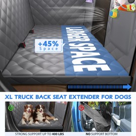 AIEDOULER Back Seat Extender for Dogs-Plush Comfort, Dog Seat Cover for Back Seat-Safe Ride, Dog Hammock for Truck-Ultimate Clean, Fits F150, RAM1500, Sierra, Silverado,Tundra, Titan（59‘x29’