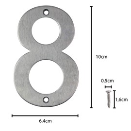 IBOO Stainless Steel Screw On House Number Floating Design House Number (8)