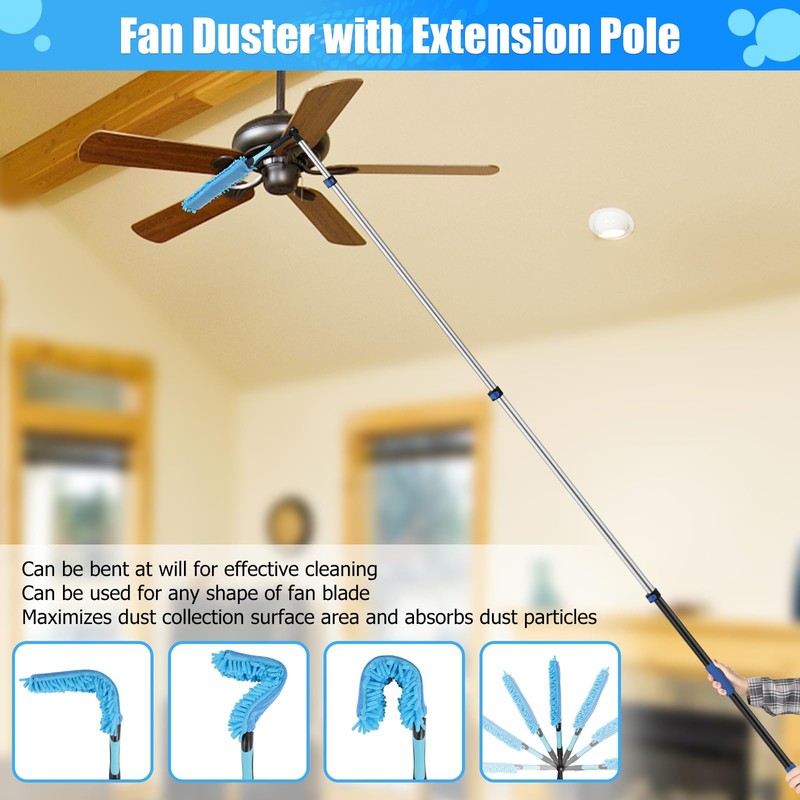 Hammrit 20 Foot High Reach Ceiling Duster Kit 3.6-12ft Extendable