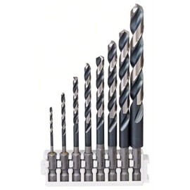Bosch Professional 8-Piece Impact Control HSS Twist Drill Bit Set (for Metal, Hammer Drill Accessories)