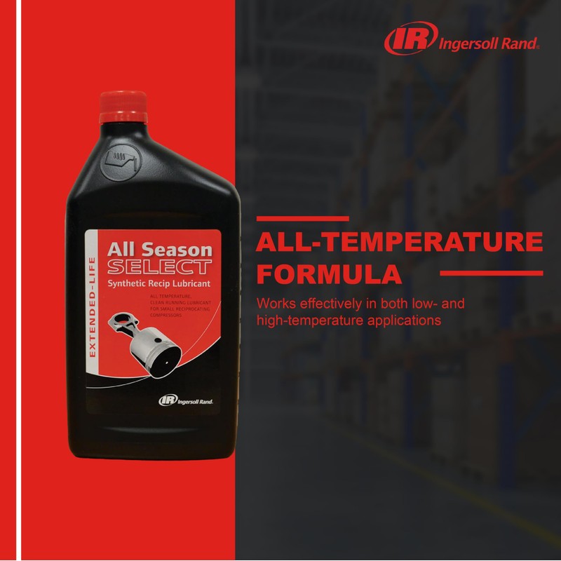 Ingersoll Rand 38436721 OEM All Season Select Synthetic Lubricant, 1L