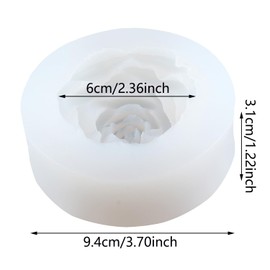 XIAOSHUI Rose Flower Silicone Candle Mold Rose Candle Molds Rose Flower Resin Casting Mold for Candle Home Decorate Mold Candle Making Aromatherapy Gypsum Candles Resin Clay Craft