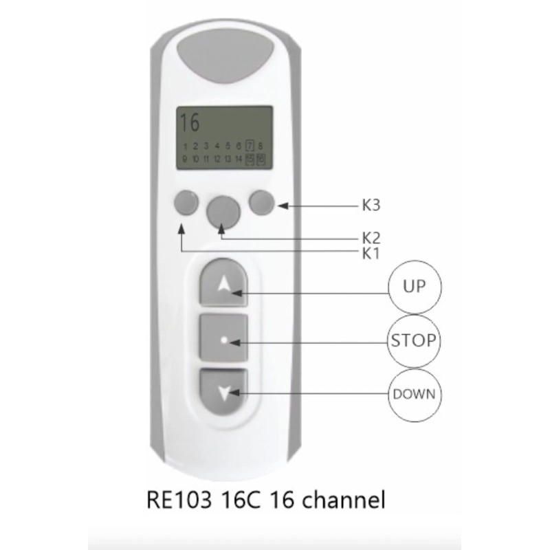 ALPINA ALPHA ALPINA WISTAR Roller Shade Remote Control 433.92 Mhz