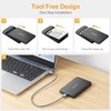 iDsonix 2.5 inch Hard Drive Enclosure,6Gbps Tool-free External USB C