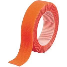 Trusco Magic Band Fastening Tape, Double-Sided, 0.8 inches (20 mm) x 4.9 ft. (1.5 m), Orange