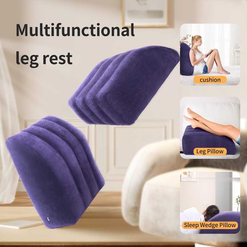 Leg Elevation Pillow, Inflatable Wedge Pillows for Sleeping, Knee Pillow