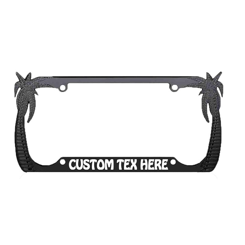Aloha Palm Tree Heavy Duty Metal License Plate Frame 8