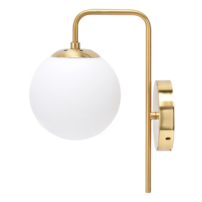 Nordic Modern E27 Glass Ball LED Wall Light Frosted Texture