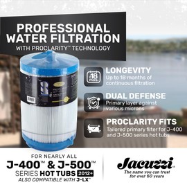 Jacuzzi Jacuzzi 40 sq ft Proclarity Top Filter, 6473-157- Water Clarity & Filtration, Removes Debris & Impurities, Durable, High-Performance for Crystal-Clear Spa Water, Easy Installation & Maintenance