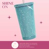 Paris Hilton Diamond Bling Water Tumbler With Lid And Straw,