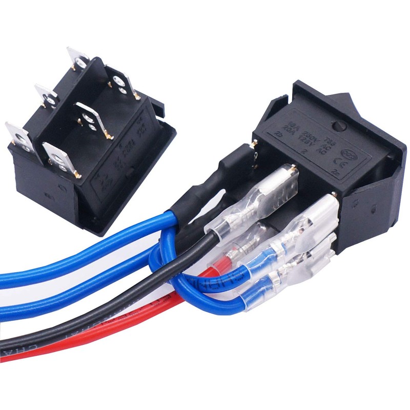 weideer 20A 12V DC Motor Polarity Reverse Rocker Switch DPDT