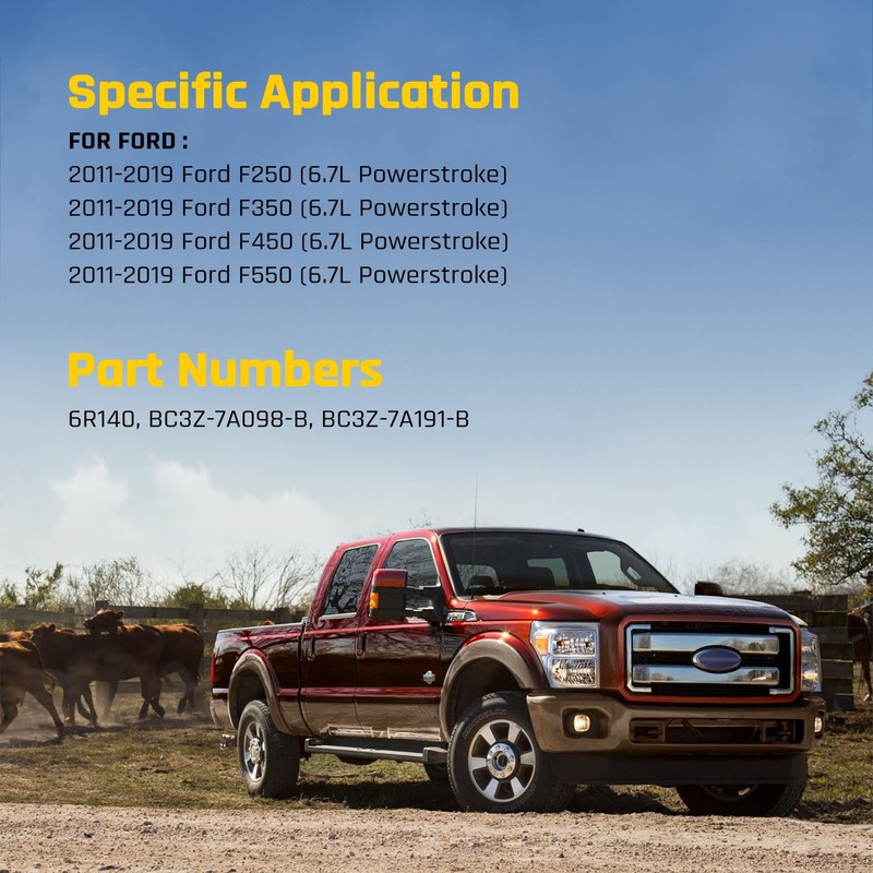 6R140 Automatic Transmission Filter Kit for 2011-2019 Ford F-250//F-350/F-450/F-550, Replaces