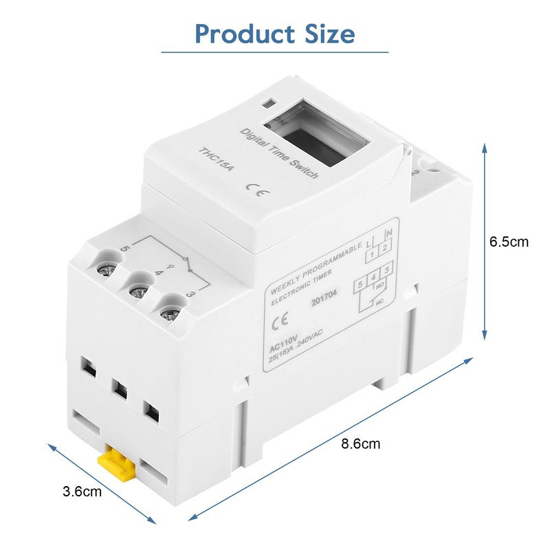 DIN Rail Digital Programmable Timer Switch, THC15A Digital Timer Switch