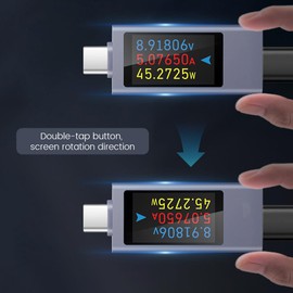 Fastsaw USB Tester 240WUSB C Tester Power Meter, USB C Power Meter, USB Power Meter, USB Tester, Voltage Meter, Working Time, Ammeter, Voltmeter, LED Display