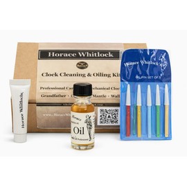 Horace Whitlock's Clock Oil Kit: This kit Comes Complete to Clean and Oil Any Mechanical Clock; Including a downloadable, Easy to Follow Step by Step Instructions.