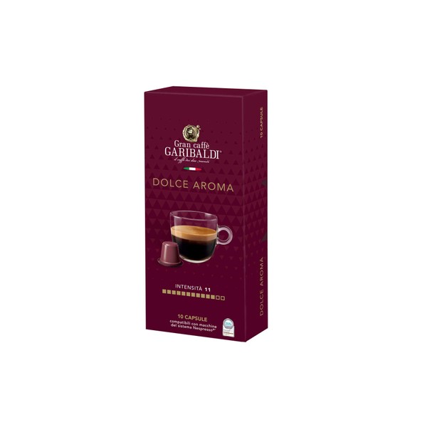 Gran Caffè Garibaldi Nespresso* compatible capsules (Dolce Aroma, 60 Count)