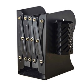 Simplesun Adjustable Book Ends for Heavy Books, Metal Expandable Bookends for Shelves, Book Organizer Stopper Holder for Desk, Kids Room, Classroom, Office, Library (Black)