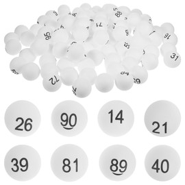 INOOMP 100pcs Numbered Balls 1-100 Balls Table Tennis Balls Printed Pong Balls with Numbers for DIY Project Bingo Game Entertainment