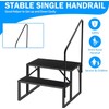 Heemab Portable and Sturdy RV Steps with Handrail for Safe