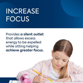 Bouncyband Wiggle Feet, Dark Blue, 12â x 15â x 2.5â â Foot Fidget Cushion, Sensory and ADHD Tools Can Help You Stay on Task Longer - Alleviate Anxiety/Stress, Hyperactivity and Boredom