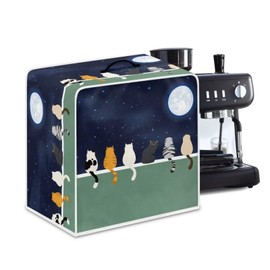 PCSJRKG - Mezclador de pie impreso con diseño de gato o cafetera, protección contra el polvo y las huellas dactilares, protege tu licuadora, lavable a máquina, herramienta de cocina, fácil de limpiar