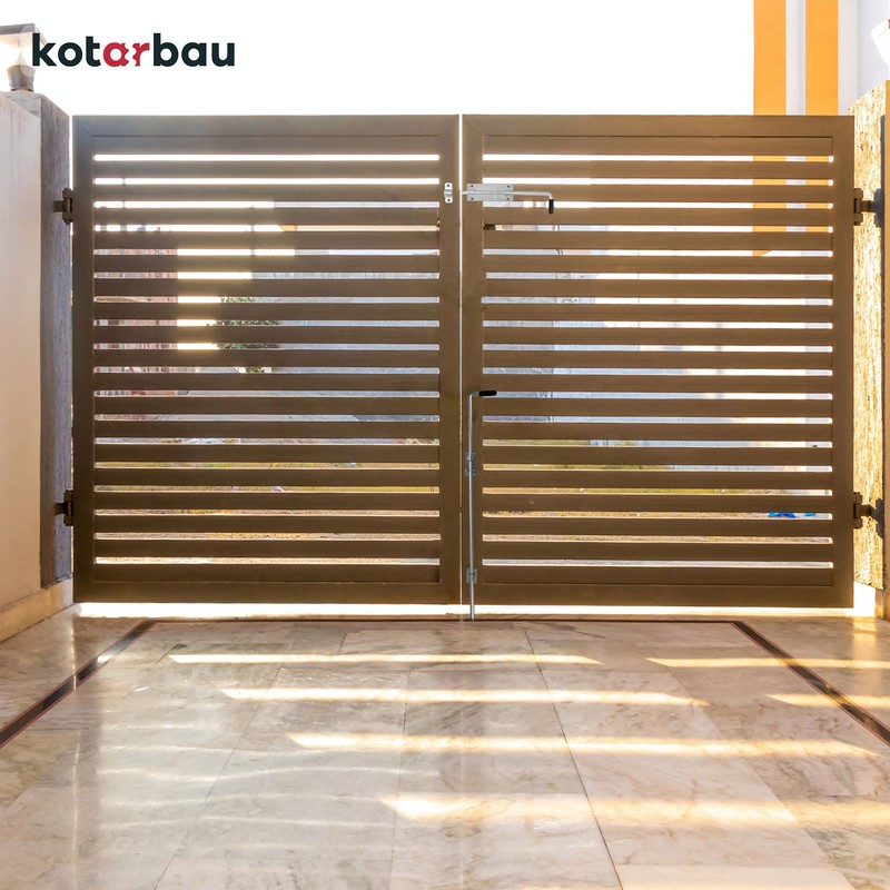 KOTARBAU® Garage Door Bolt Bolt Galvanised Silver with Rubber Handle