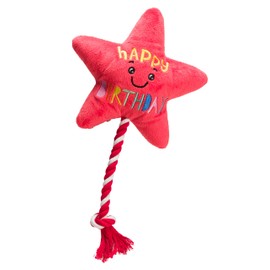House of Paws House of Paws Star Balloon Rope Dog Toy - Festive Birthday Plush with Squeaker