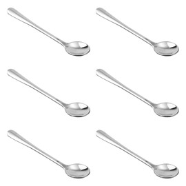 6pcs Tiny Stainless Steel Spoons, 3x0.6 Inch Mini Condiment Spoons Cute Small Spoons for Spice Jars Practical Mini Serving Spoons Very Small Spoon for Salt, Sugar, Honey, Spices