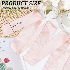 CRASPIRE Pink Satin Sash Belt Long Women Dress Satins Cloth Sash Waist Belts 2'' Wide for Formal Special Occasion Bridal Wedding Bridesmaid Party Shirt Dresses Prom Ladies Ribbon Bow Accessory