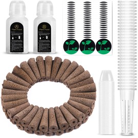 Growell Seed Pod Kit for Aerogarden, Grow Anything Kit for Hydroponics Growing System, Hydroponics Supplies with 60 Grow Sponges, 30 Grow Baskets, Plant Food A&B, 30 Grow Domes, 60 Pod Labels