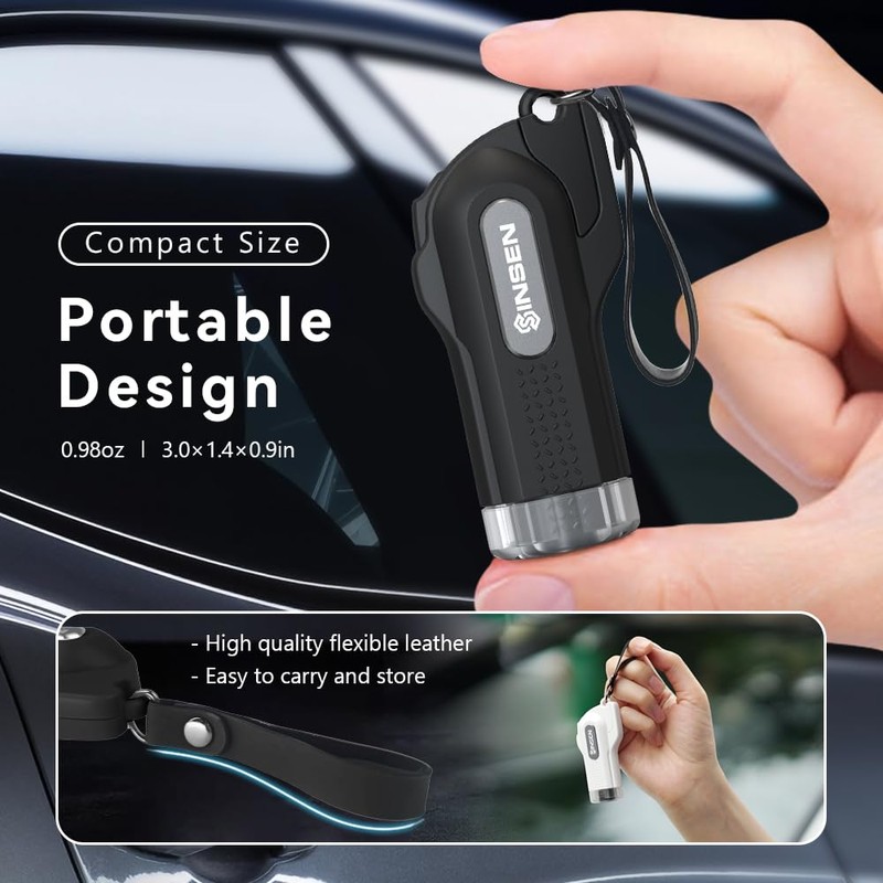 SINSEN Car Safety Hammer, 2-Pack Window Glass Breaker & Seatbelt