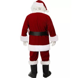 SISROL Santa Suit Deluxe Santa Claus Costume for Men, Christmas Adults Santa Costume...