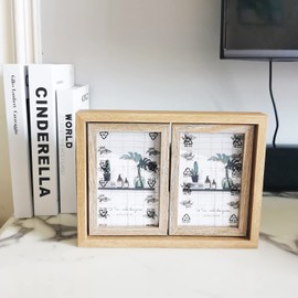 Double Sided Rotate Photo Frame,Wooden Photo Frame,Holds 4 Photos 6x4,Wedding Photo Frame