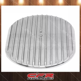 Cobra-Tek Fits Aluminum 12" Oval Air Cleaner Top Finned Polished  5 1/8"