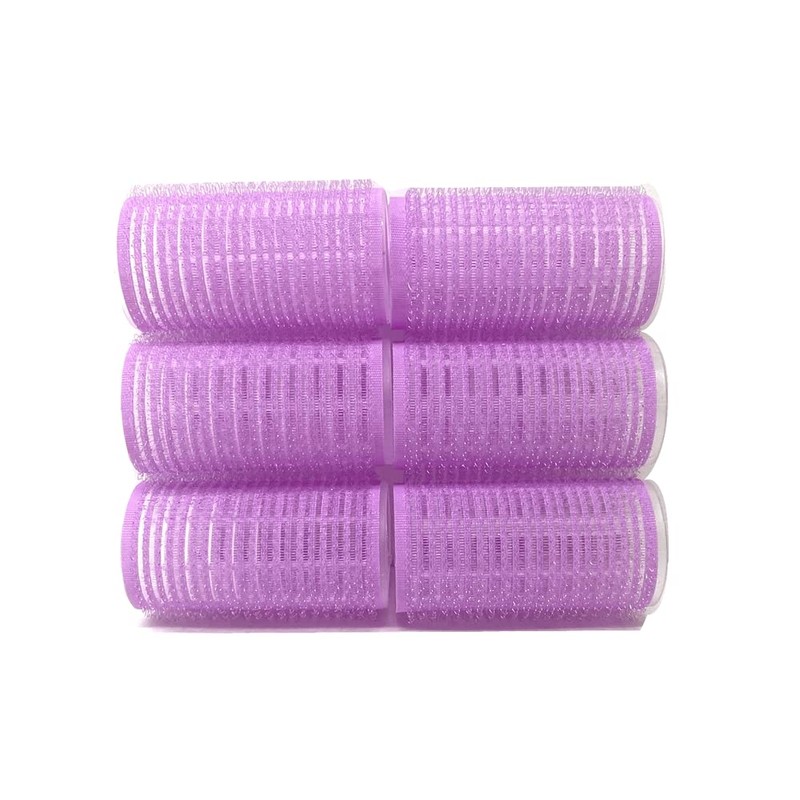 Medium Colors Self Grip Hair Rollers 6PC