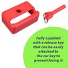 Decoralin Seatbelt Buckle Guard – Red Safety Cover with Keychain