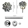 Nacnic Set of 12 hand-painted black and white ceramic knobs