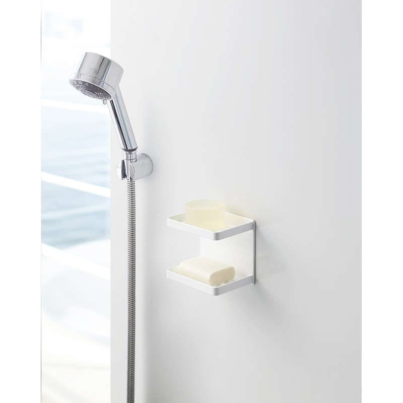 Yamazaki 3809 Magnetic Soap Tray Tower, White, Approx. W 4.7