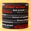 SayitBands 15 of XL 9" Armor of God Wristband Bracelets