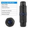 QCCAN 2PCS Waterproof IP68 Junction Box Outdoor Electrical Cable Connector
