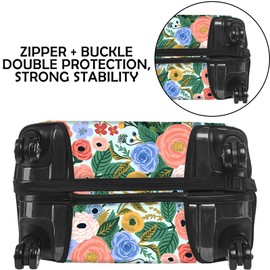 BHAHB Luggage Suitcase Cover Protector Luggage Elastic Washable Baggage Covers Cute Aesthetic for Unisex Women Girls Travel Trip M(22-25 inch)-Flowers