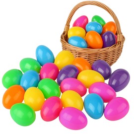 Coynurex 54PCS Fillable Easter Eggs – 2.17'' Plastic Hinged Eggs in 6 Colors – Bulk Toy Eggs for Hunt, Party, Classroom, Basket Fillers