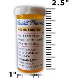 itsjustaprank.com Funny Joke Fukitol Prank Pill Bottle Gag Novelty Gift