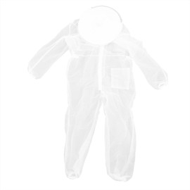 Anti Bee Biting Transparent One Piece Nylon Mesh Beekeeping Suit Bee Clothing Clothes Supplies(XL )