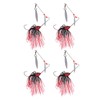 4pcs Fishing Rotating Sequin Aluminum Alloy Composite Beard Lures for