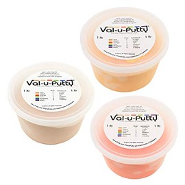 Val-u-Putty Exercise Putty - Pear, Peach, Orange - 1 LB Each - Bundle
