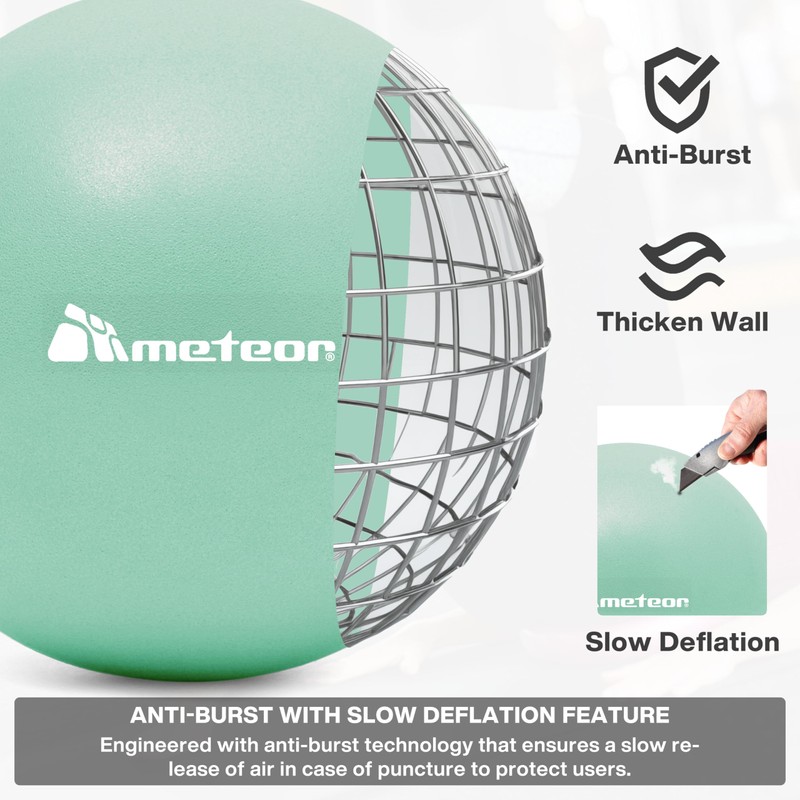 Meteor 25cm Mini Anti-Burst Pilates Ball – Small Exercise Ball