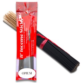 Opium Exotic 11'' Incense Sticks. Approx. 85 to 100 Sticks Per Bundle, Each Natural Stick Burns for 45 mins to 1 Hour Each. Long Lasting Guarantee 100% Pure